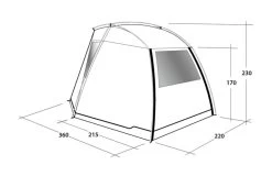 Outwell Woodcrest Drive Away Awning -Outdoor Camping Store 111167 woodcrest drawing perspective2
