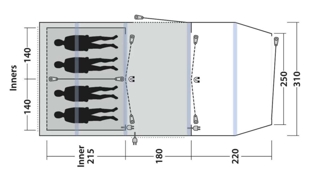 Outwell Parkdale 4PA Tent (2023) 4 Outwell Parkdale 4PA Tent (2023) - Image 2