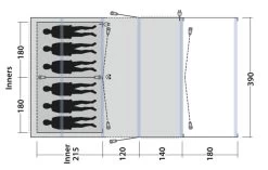 Outwell Birchdale 6PA Tent (2022) -Outdoor Camping Store 111184 birchdale 6pa drawing floorplan3