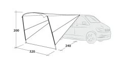 Outwell Touring Canopy Poled -Outdoor Camping Store 111252 touring canopy drawing perspective2