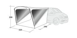 Outwell Touring Shelter -Outdoor Camping Store 111254 touring shelter drawing perspective2