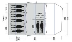Outwell Queensdale 8PA Tent (2023) -Outdoor Camping Store 111270 queensdale 8pa drawing floorplan3
