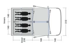 Outwell Springville 4SA Tent (2023) -Outdoor Camping Store 111275 springville 4sa drawing floorplan3