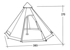 Easy Camp Moonlight Tipi Tent 18 Easy Camp Moonlight Tipi Tent -Outdoor Camping Store 120381 moonlight tipi drawing perspective2