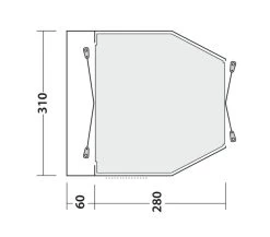 Easy Camp Shamrock Awning (180 - 205cm) -Outdoor Camping Store 120398 shamrock drawing floorplan3
