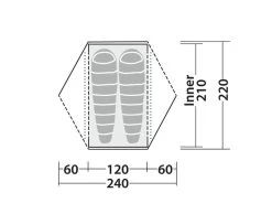 Robens Boulder 2 Tent (2023) -Outdoor Camping Store 130273 boulder 2 drawing floorplan3 1