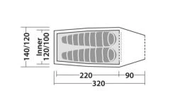Robens Arch 2 Tent (2023) 14 Robens Arch 2 Tent (2023) -Outdoor Camping Store 130274 arch 2 drawing floorplan24 1 1
