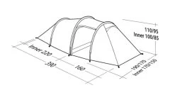 Robens Pioneer 3EX Tent (2022) -Outdoor Camping Store 130275 pioneer 3ex drawing perspective2