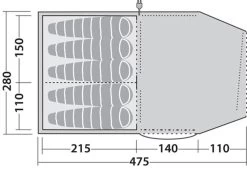 Robens Double Dreamer 5 Tent (2023) 23 Robens Double Dreamer 5 Tent (2023) -Outdoor Camping Store 130279 double dreamer 5 drawing floorplan3