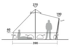 Outwell Robens Klondike Twin Tipi Tent (2023) 19 Outwell Robens Klondike Twin Tipi Tent (2023) -Outdoor Camping Store 130359 klondike twin drawing other4