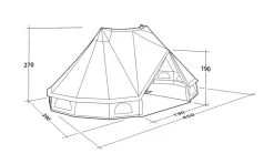 Outwell Robens Klondike Twin Tipi Tent (2023) 20 Outwell Robens Klondike Twin Tipi Tent (2023) -Outdoor Camping Store 130359 klondike twin drawing perspective2