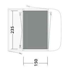 Outwell Newburg 160 Flat Woven Carpet -Outdoor Camping Store 170864 flat woven carpet newburg 160 drawing floorplan2