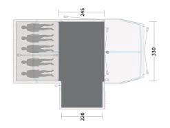 Outwell Mountain Lake 5ATC Flat Woven Carpet 7 Outwell Mountain Lake 5ATC Flat Woven Carpet -Outdoor Camping Store 170890 flat woven carpet mountain lake 5atc drawing floorplan2