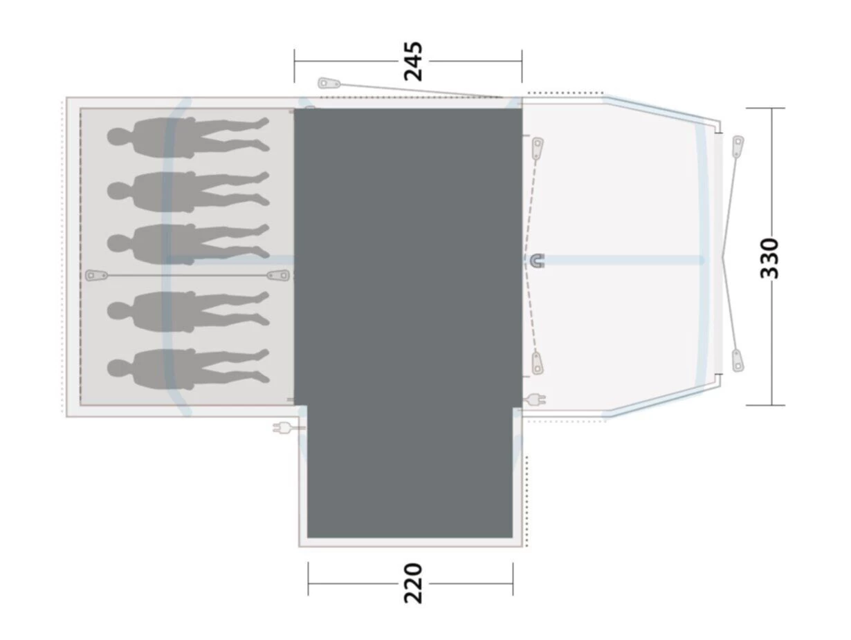 Outwell Mountain Lake 5ATC Flat Woven Carpet 5 Outwell Mountain Lake 5ATC Flat Woven Carpet - Image 3