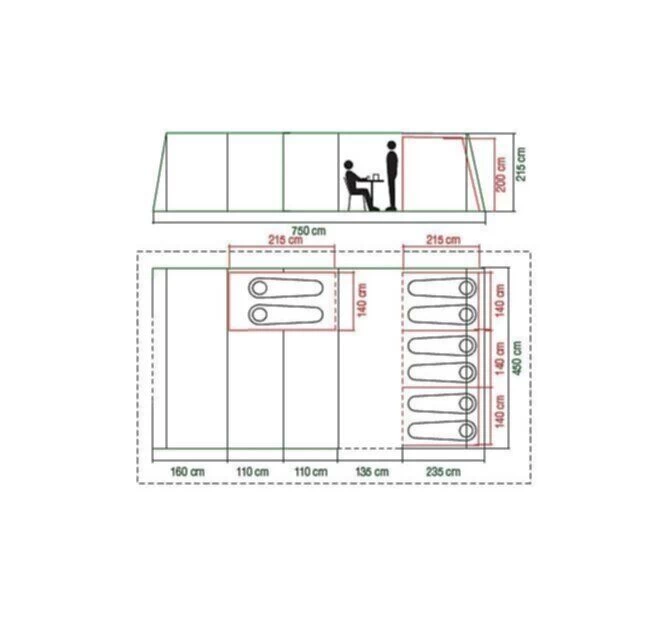 Coleman Weathermaster 8XL Air Tent 4 Coleman Weathermaster 8XL Air Tent - Image 2