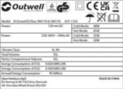 Outwell Ecocool Coolbox 35L 12/230v -Outdoor Camping Store 590174 ecocool slate grey 35 12v 230v feature photo12