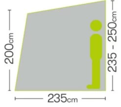 Quest Falcon 220 Poled Porch Caravan Awning (2022) -Outdoor Camping Store a3500 6 midsize