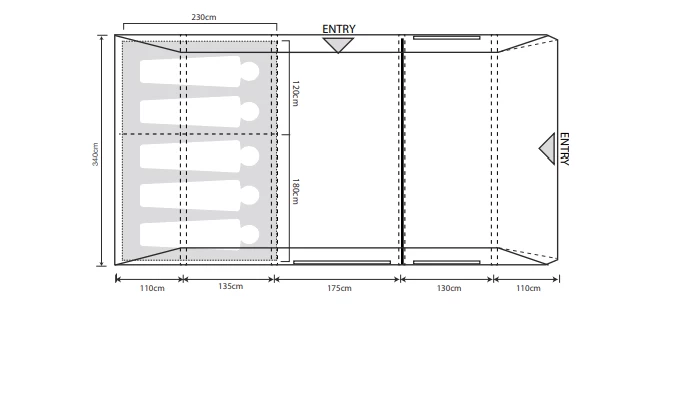 Outdoor Revolution Airedale 5.0s Tent (2022) 5 Outdoor Revolution Airedale 5.0s Tent (2022) - Image 3