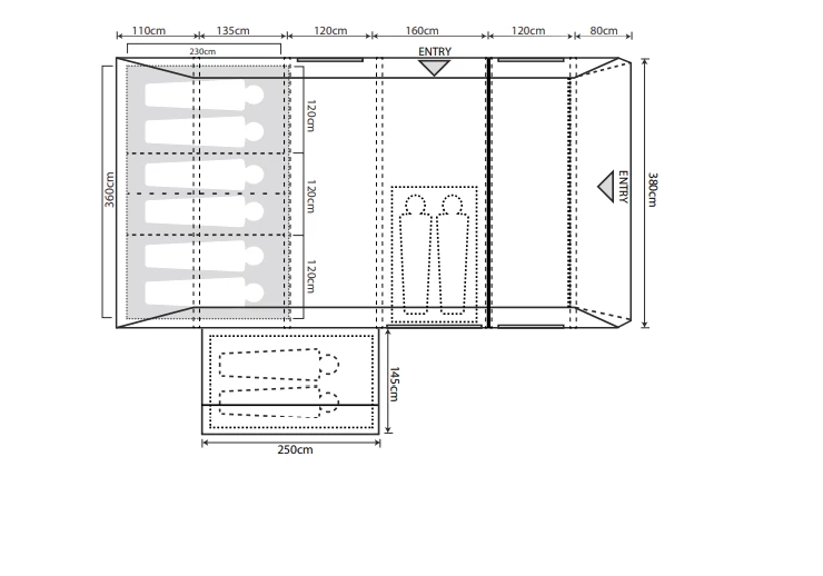 Outdoor Revolution Airedale 6.0SE Tent (2023) 4 Outdoor Revolution Airedale 6.0SE Tent (2023) - Image 2