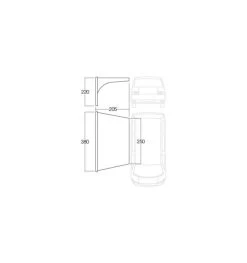 Vango AirBeam Sky Canopy 2.5m -Outdoor Camping Store floorplan 25 2