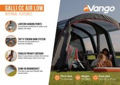 Vango Airbeam Vango Galli CC Air Low Awning (2023) -Outdoor Camping Store galli cc air low2 1