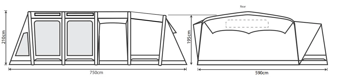 Outdoor Revolution Kalahari PC 7.0 Tent (2022) 6 Outdoor Revolution Kalahari PC 7.0 Tent (2022) - Image 4