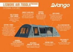 Vango Airbeam Vango Lismore Air 700DLX Tent Package (2023) 16 Vango Airbeam Vango Lismore Air 700DLX Tent Package (2023) -Outdoor Camping Store lismore air 700dlx package