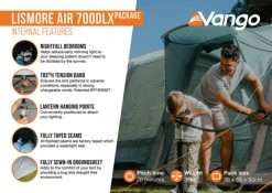Vango Airbeam Vango Lismore Air 700DLX Tent Package (2023) 17 Vango Airbeam Vango Lismore Air 700DLX Tent Package (2023) -Outdoor Camping Store lismore air 700dlx package2