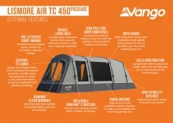 Vango Airbeam Vango Lismore Air TC 450 Tent Package (2023) 8 Vango Airbeam Vango Lismore Air TC 450 Tent Package (2023) -Outdoor Camping Store lismore air tc 450 package