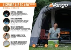 Vango Airbeam Vango Lismore Air TC 450 Tent Package (2023) 9 Vango Airbeam Vango Lismore Air TC 450 Tent Package (2023) -Outdoor Camping Store lismore air tc 450 package2