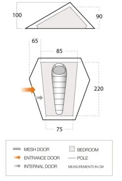 Vango Heddon 100 Tent (2022) 13 Vango Heddon 100 Tent (2022) -Outdoor Camping Store vango 2022 tents floorplan heddon 100 low res